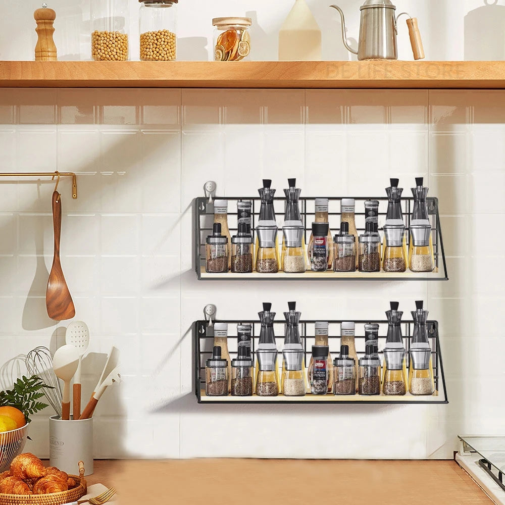 Wall - Mounted Spice Rack - Kitchen Storage & Organizer