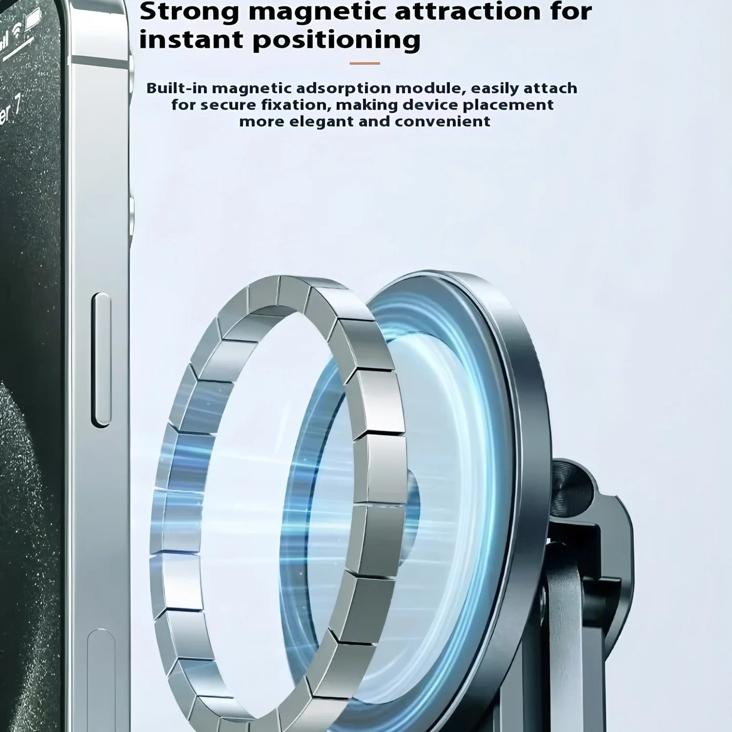 Portable Magnetic Phone Stand - 360 Degree Adjustable Mount for Desk & Travel