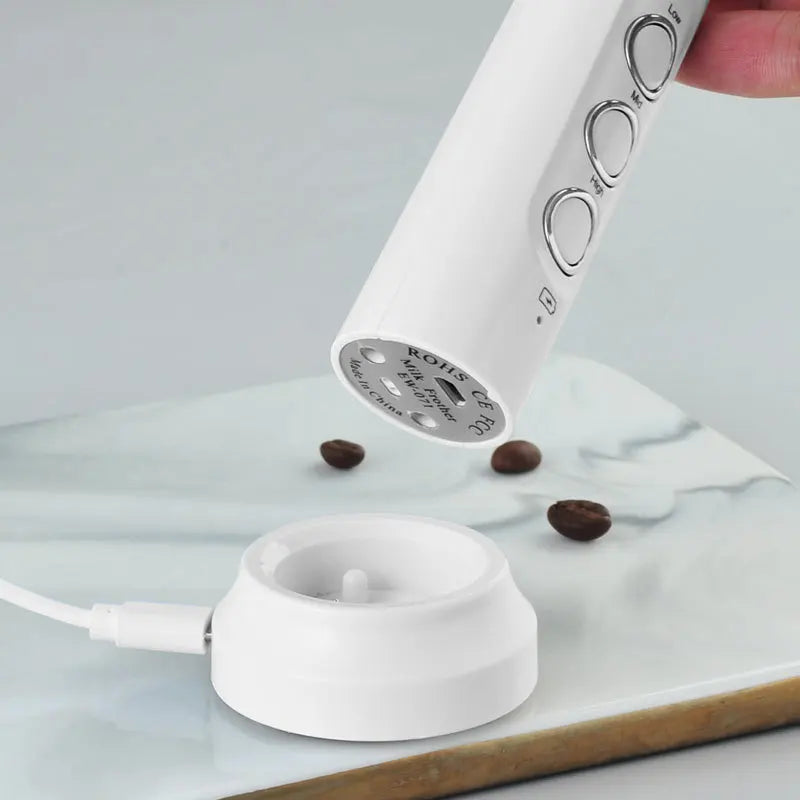 Electric Milk Frother - Cafe Quality Foam at Home