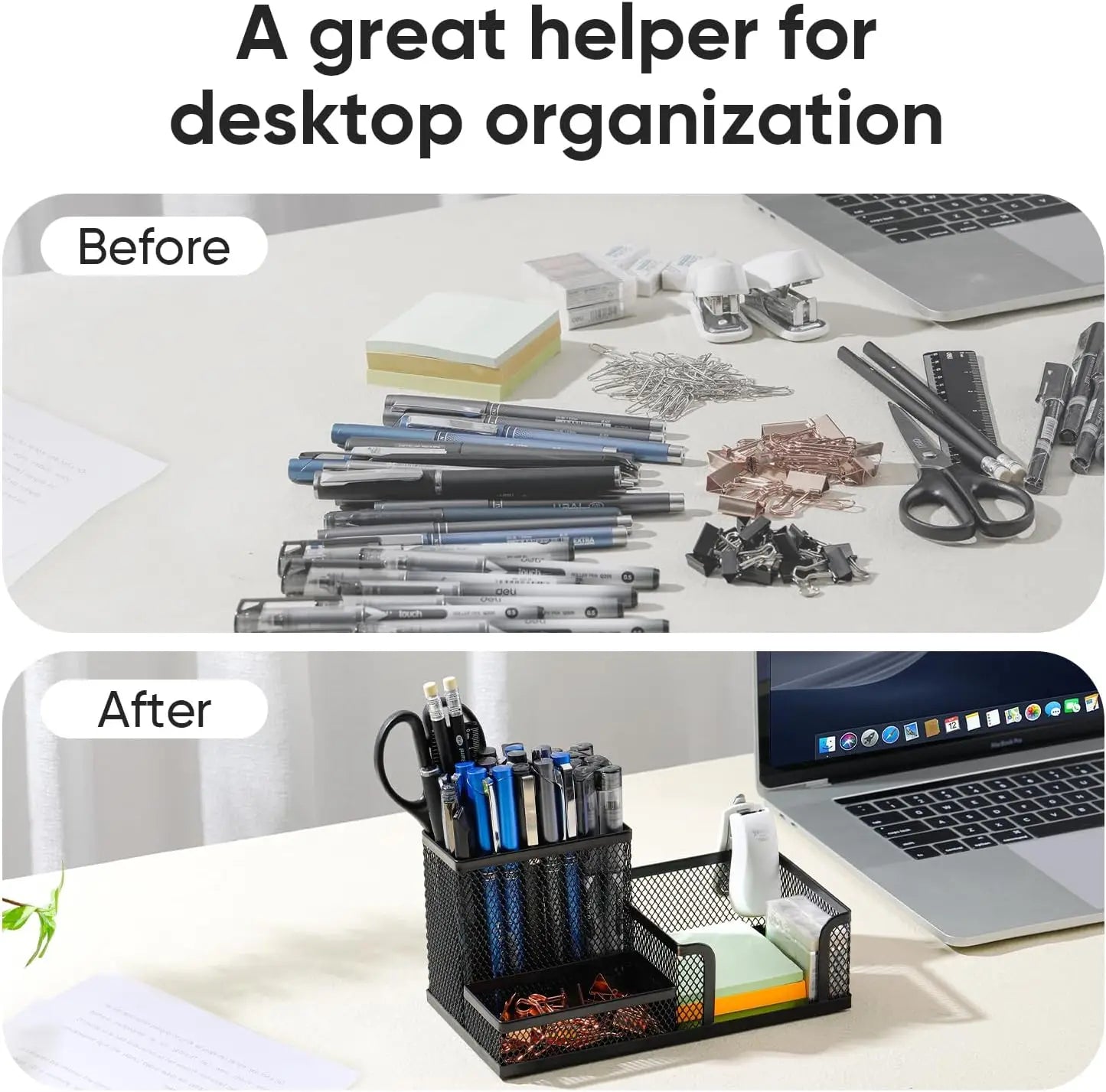 Mesh Desk Organizer - Keep Your Workspace Clean & Clutter-Free